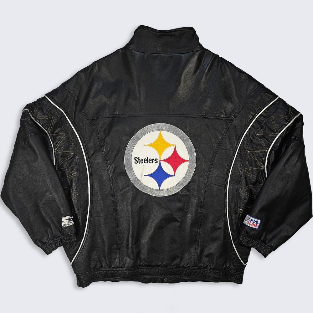 Pittsburgh Steelers Vintage 90s Starter Leather Jacket